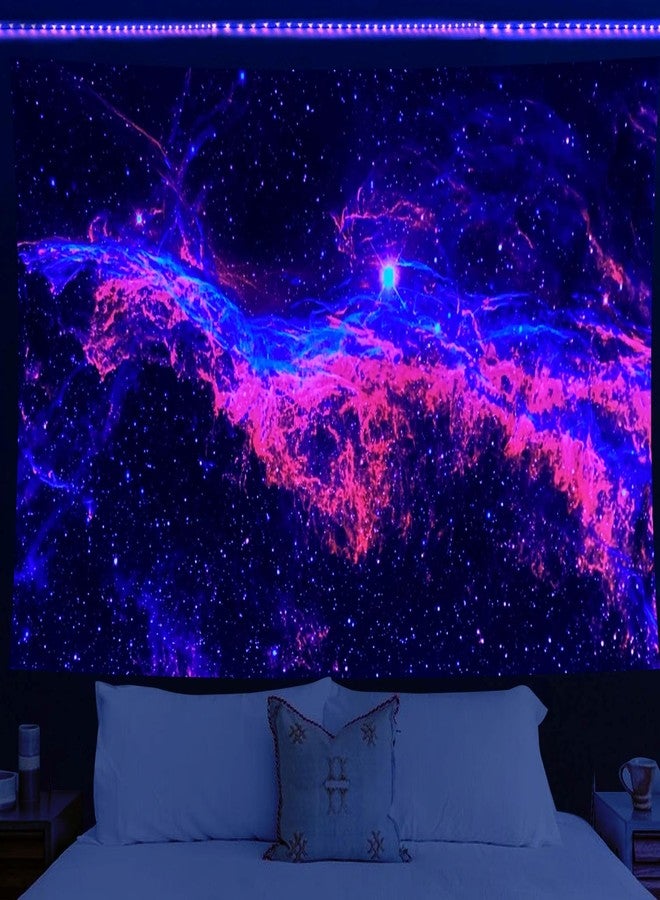PSYHILAR Galaxy Black Light Tapestries Space, Blacklight Posters for Adults and Teens, Nebula Milky Way UV Reactive (59 x 39 Inches) - Image 3